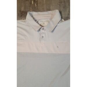 Maven Co-Op Mens XL Performance Short Sleeve Polo Shirt Golf Casual Buckle EUC